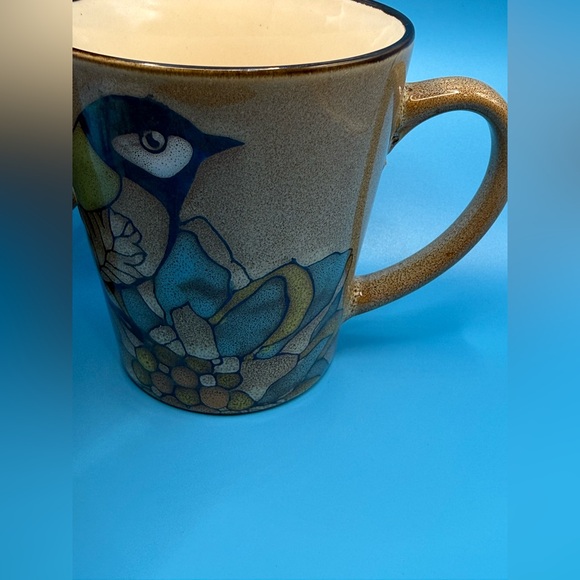 Set of 2 Cottagecore Bird Stoneware Mugs | Nature Floral Coffee Cups - Picture 3 of 6